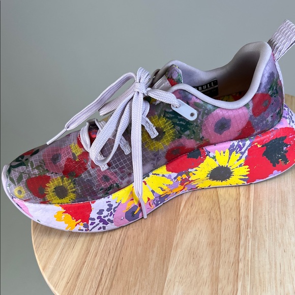 NOBULL Women's Floral Sneakers - Purple Yellow Red Size 6 - Picture 8 of 14